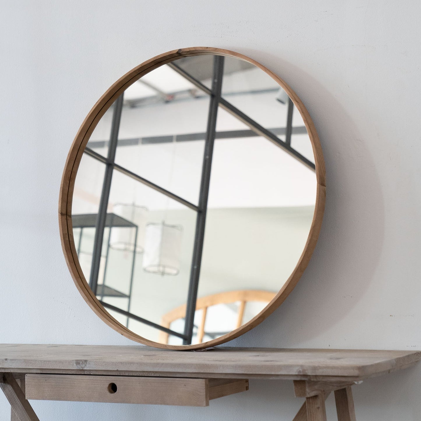 Hope Round Wood Mirror