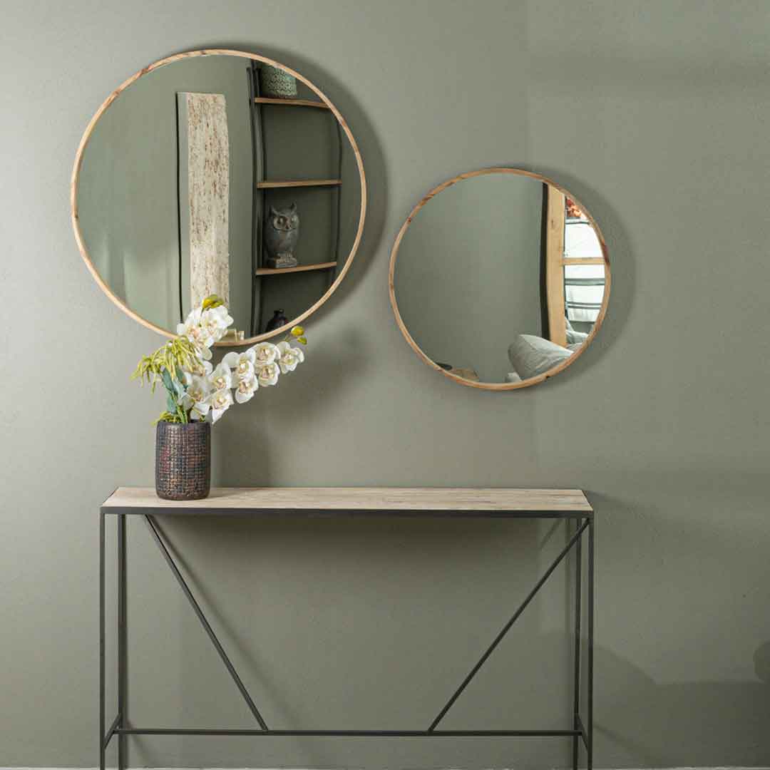 Hope Round Wood Mirror