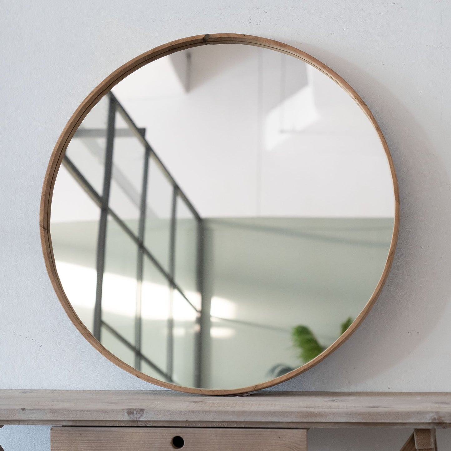 Hope Round Wood Mirror