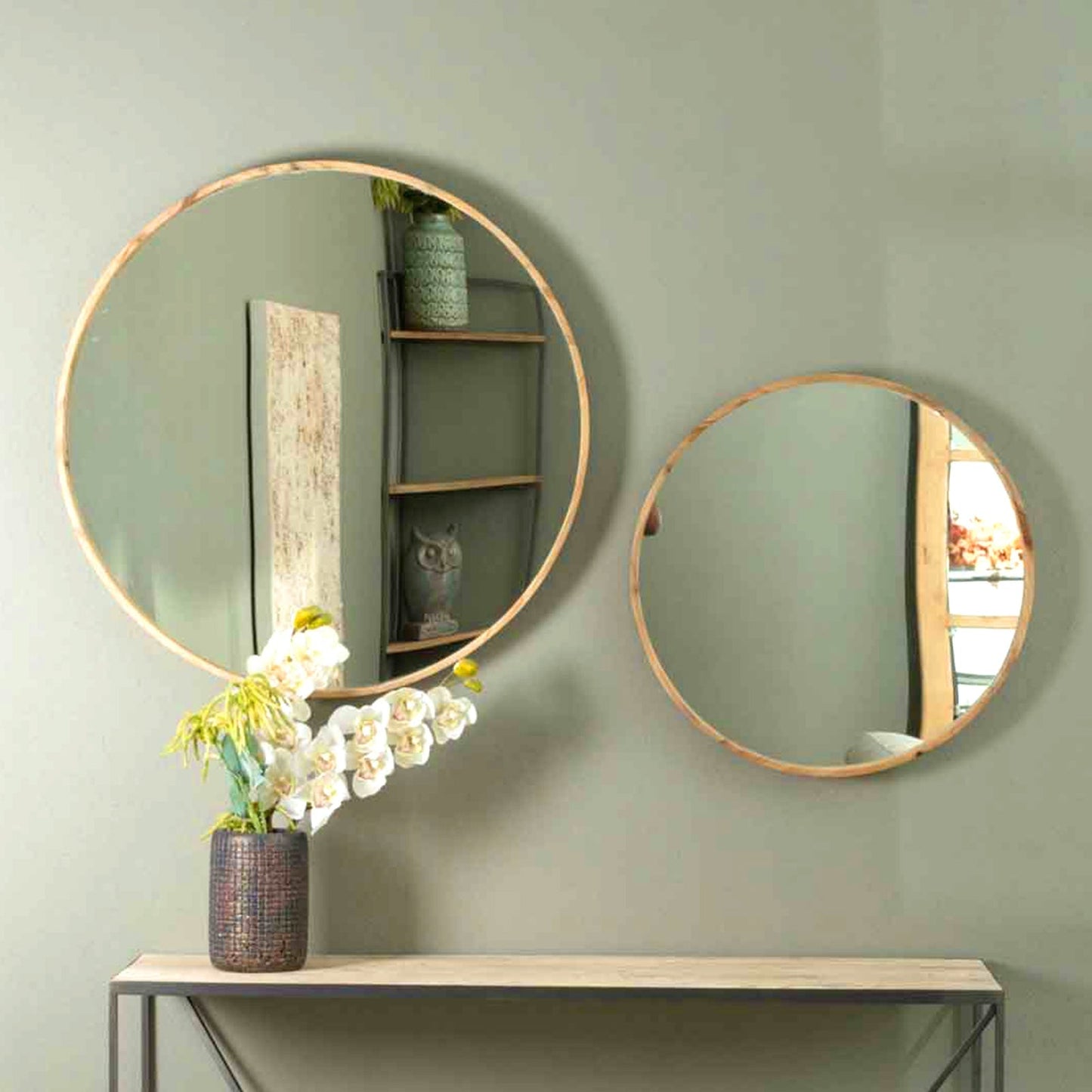 Hope Round Wood Mirror