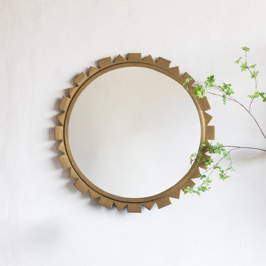 Kyren Antique Round Wall Mirror