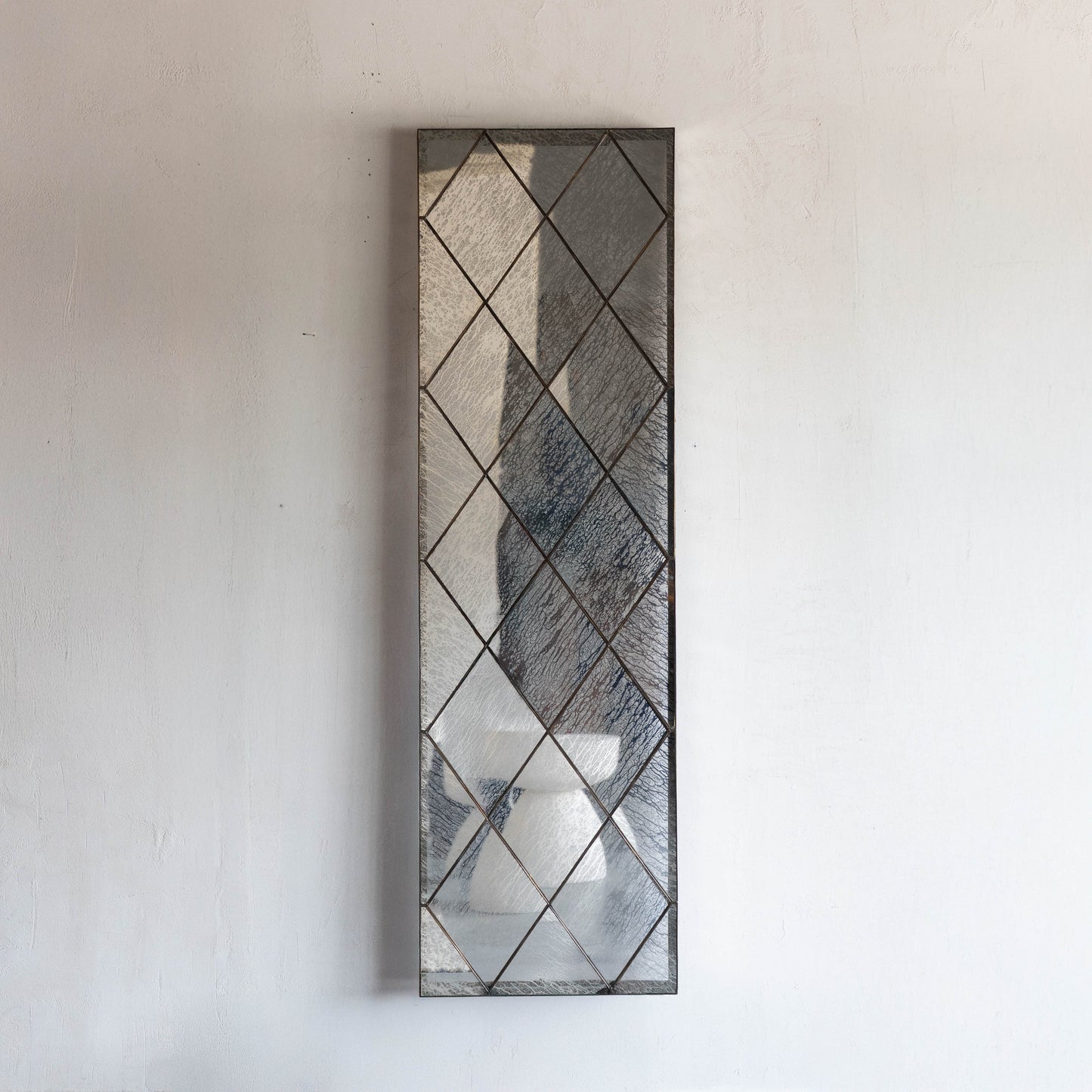 Spartacus Antique Barfi Shape Wall Mirror