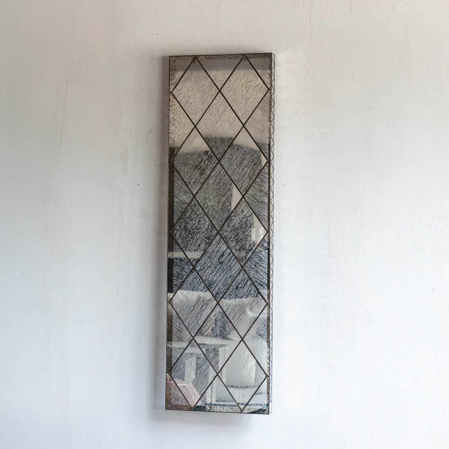 Spartacus Antique Barfi Shape Wall Mirror